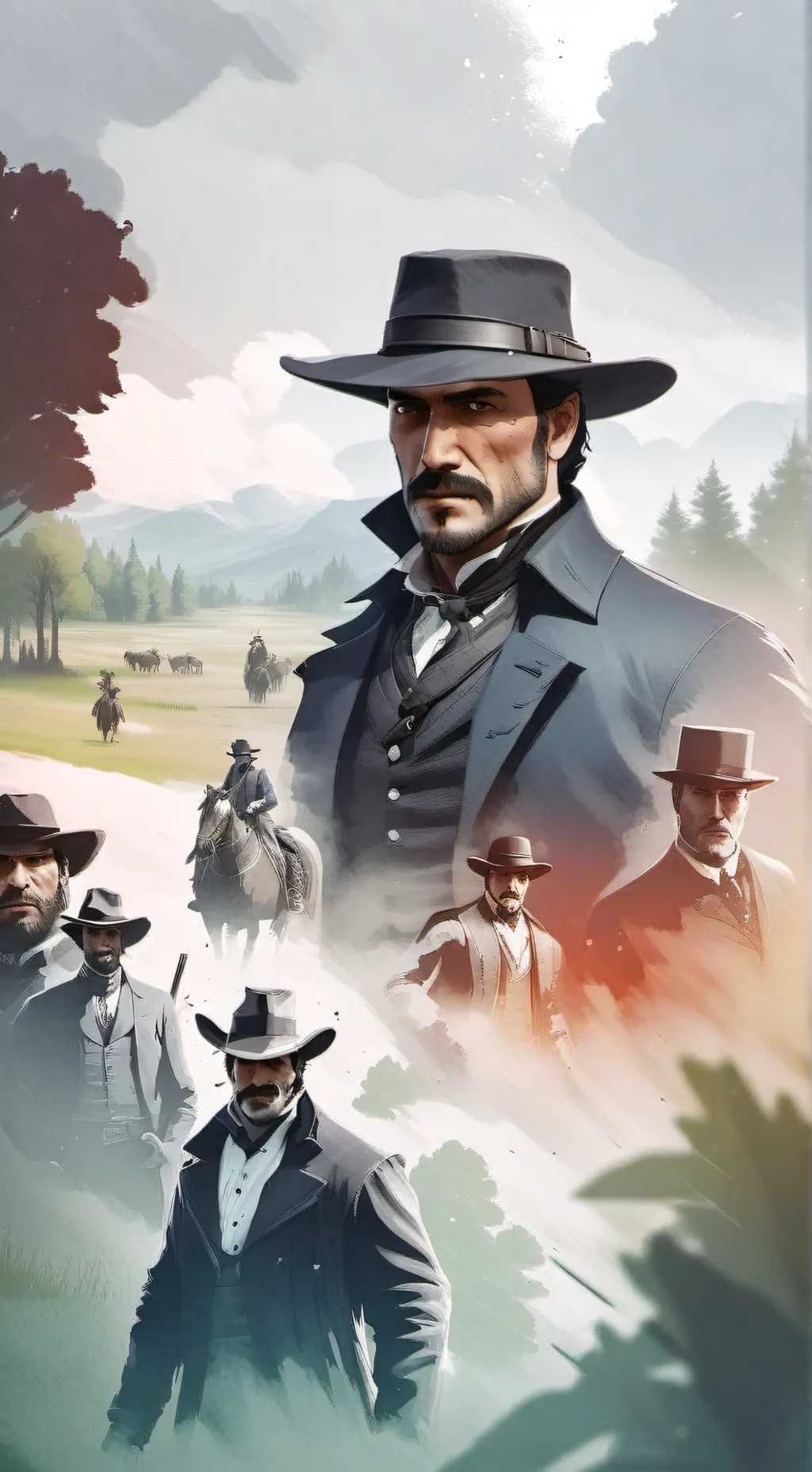 ai character: Red DeadREDEMPTION background