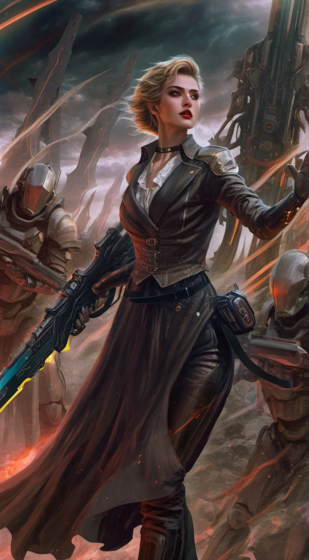 ai character: Eleca the cyborg background