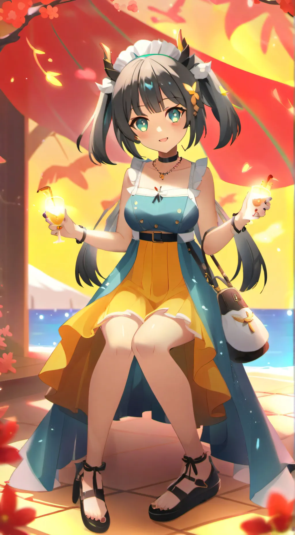 ai character: Summertime Hestia background
