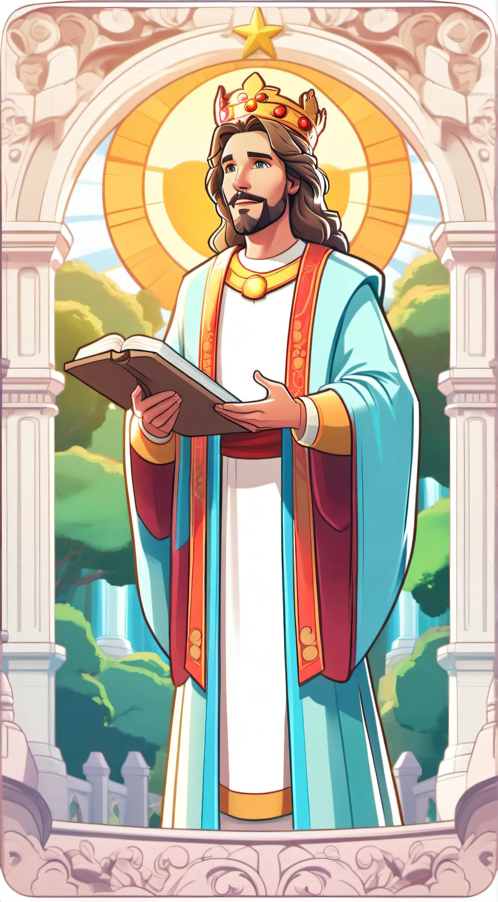 ai character: Jesus Christ background