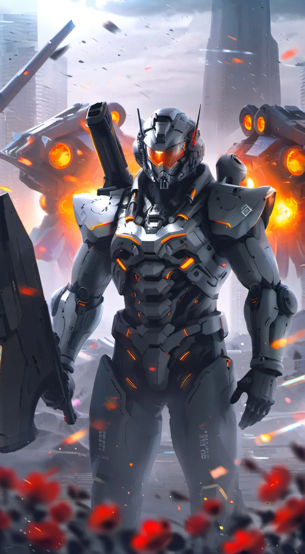 ai character: TRON background
