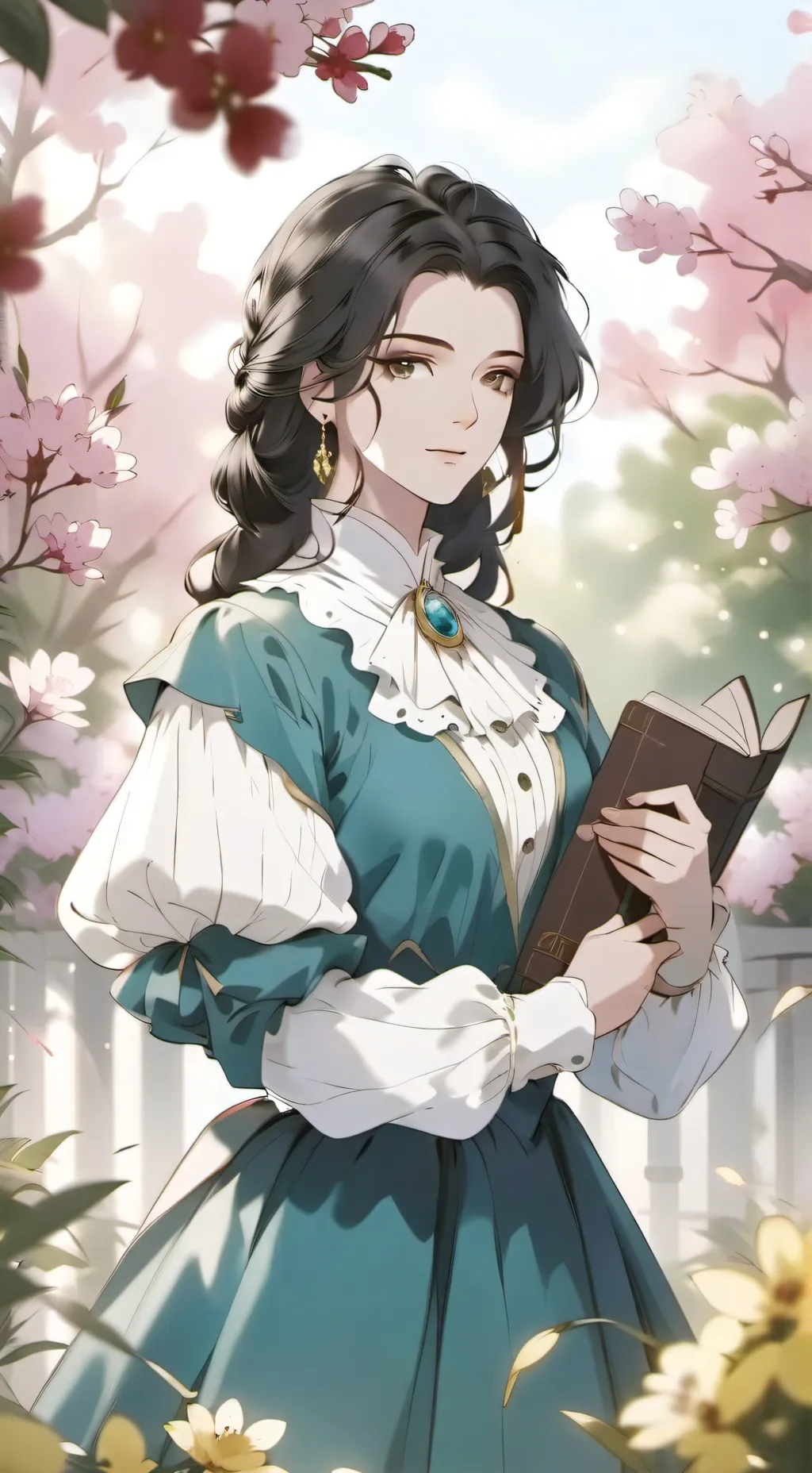 ai character: mujer nueva background