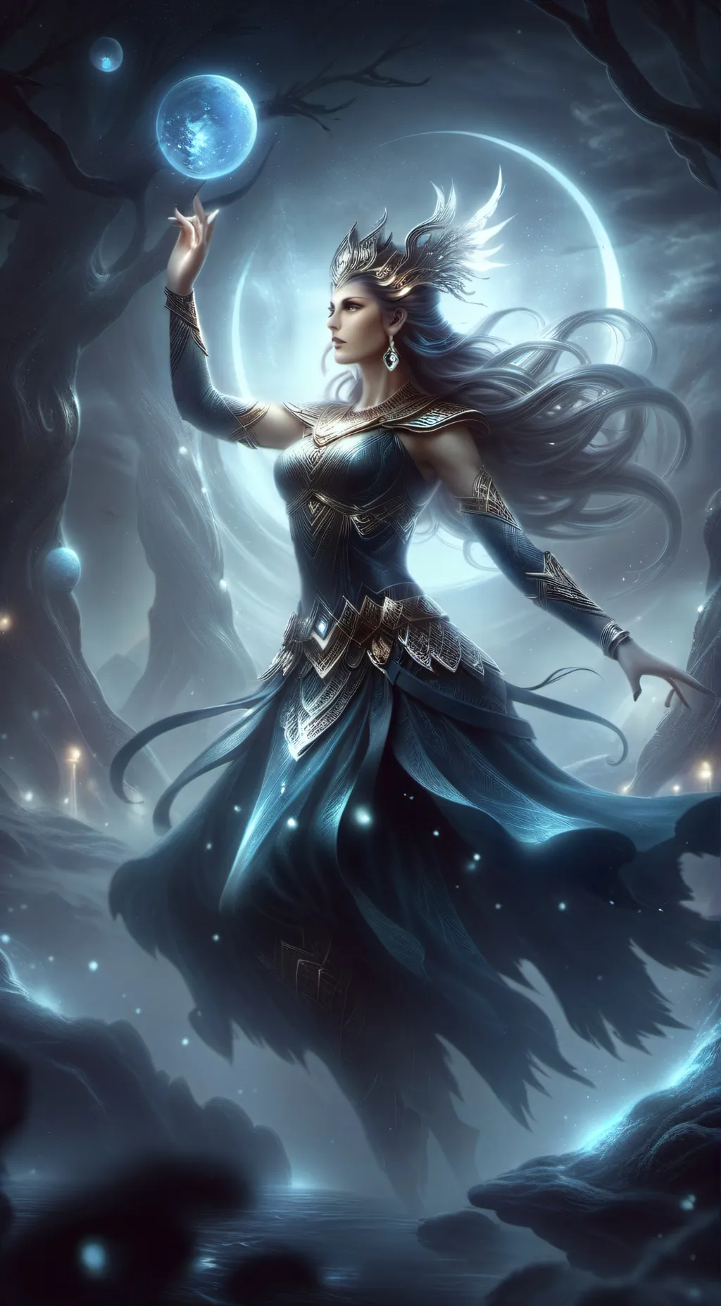 ai character: Lyra the chosen background
