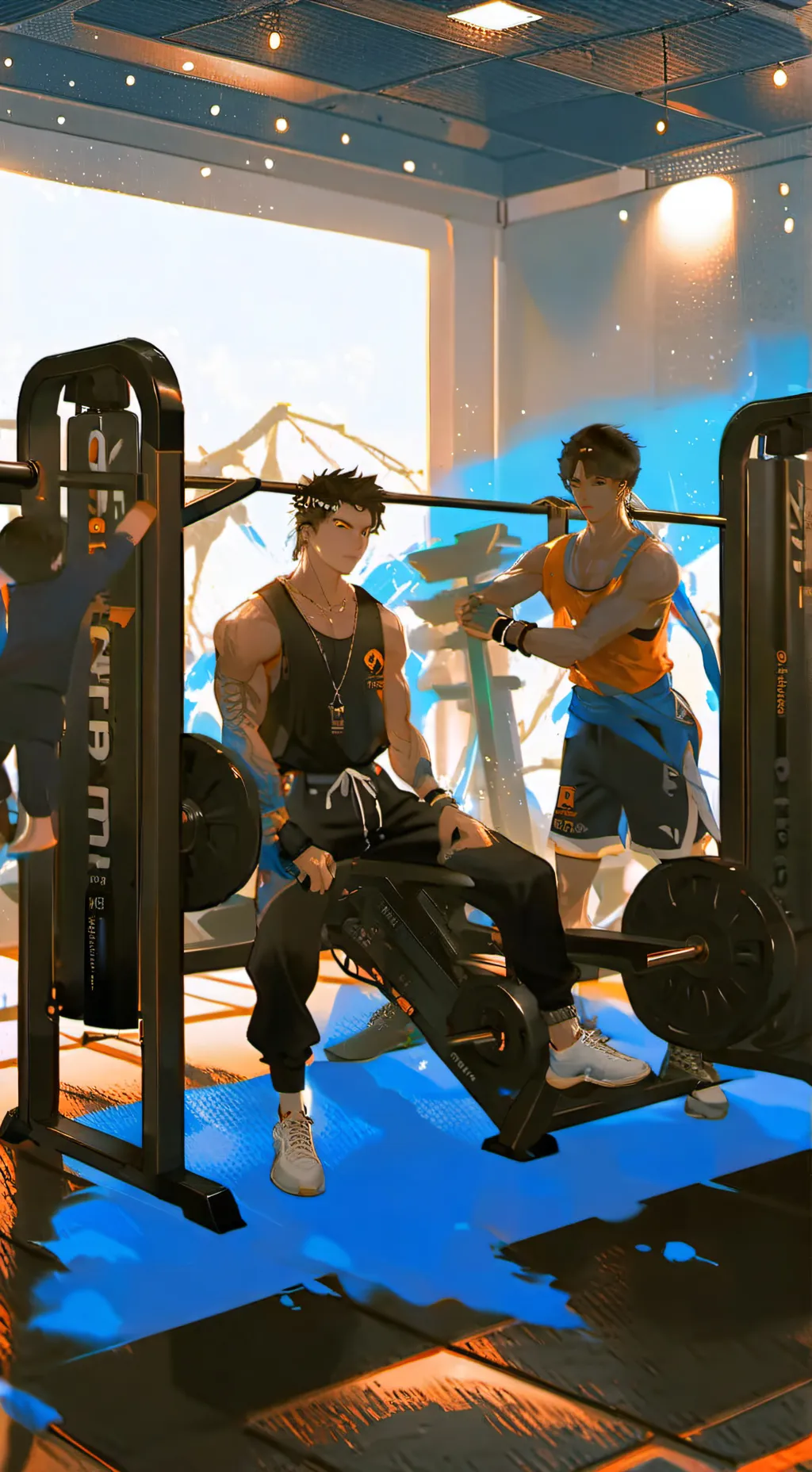 ai character: Ch gym background