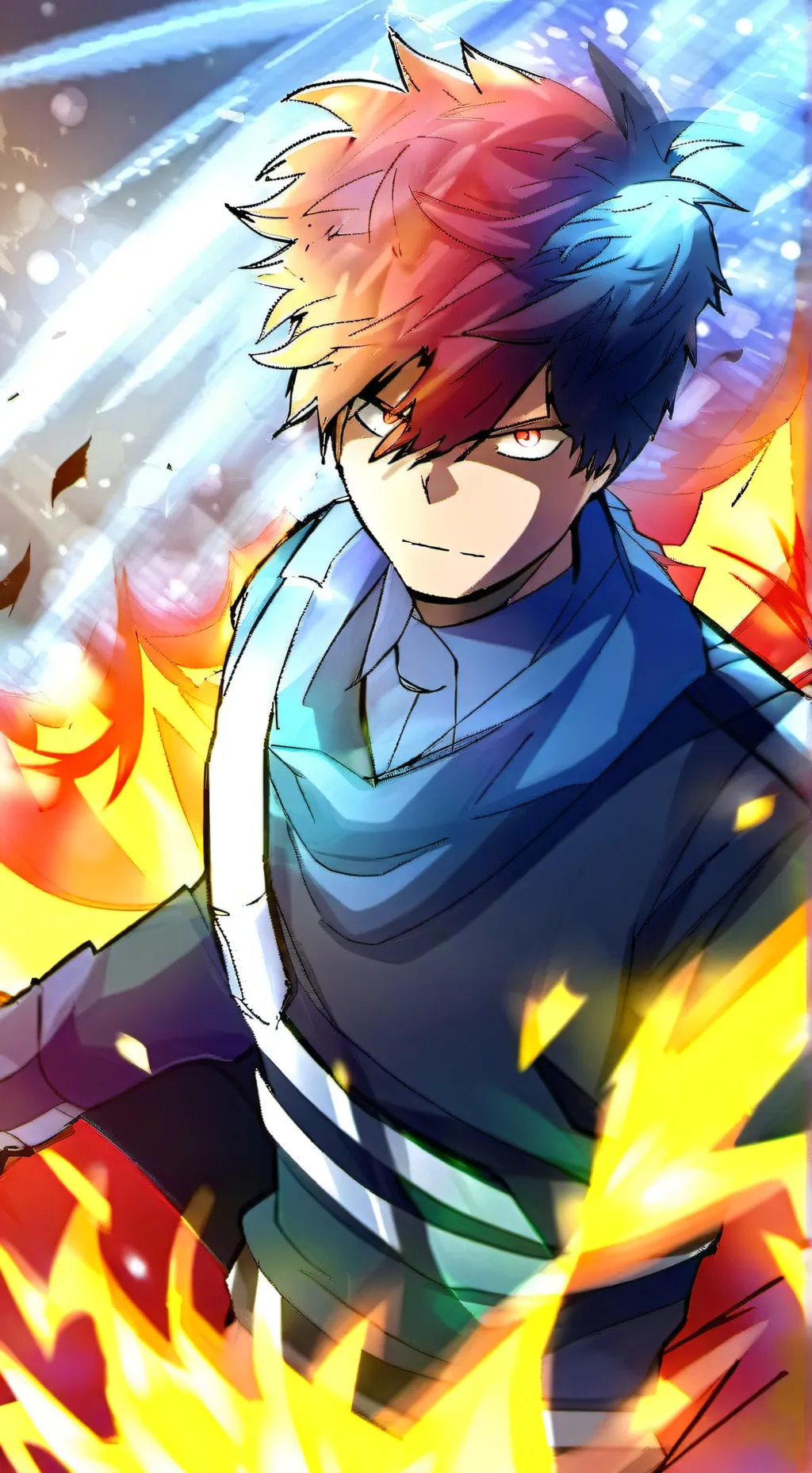 ai character: shoto todoroki  background