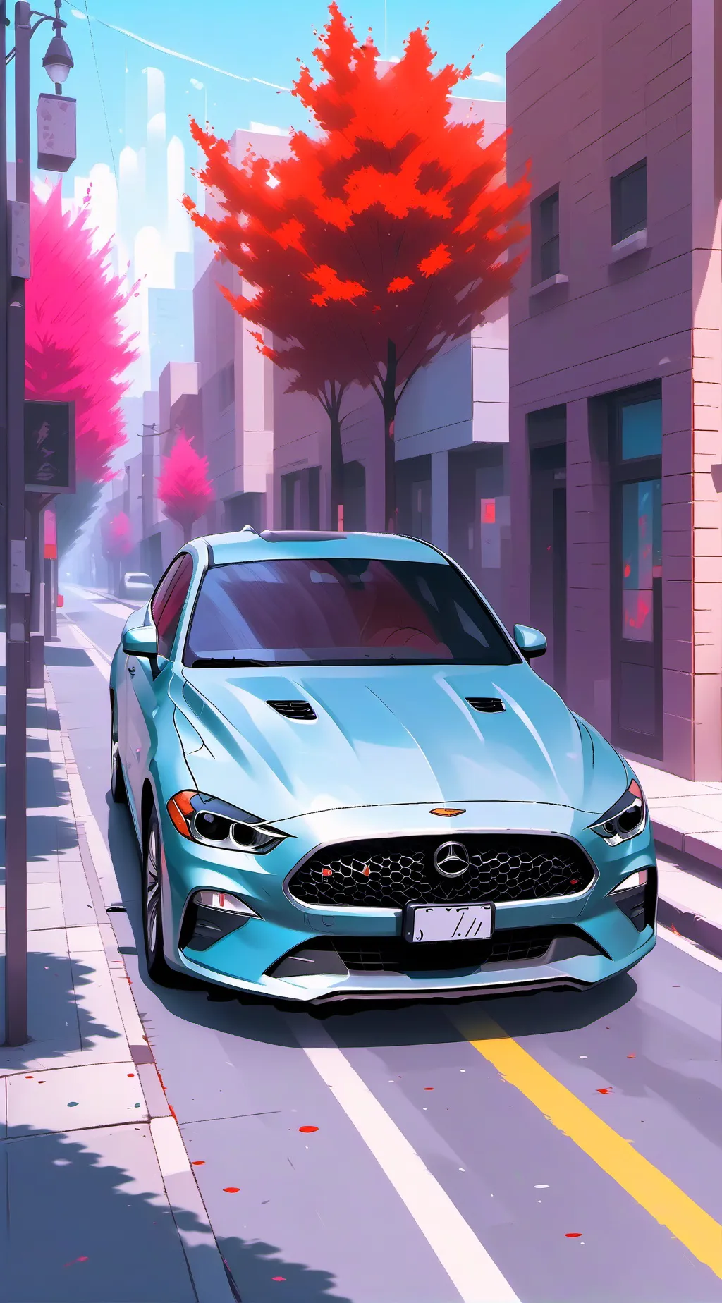ai character: SC road trip background