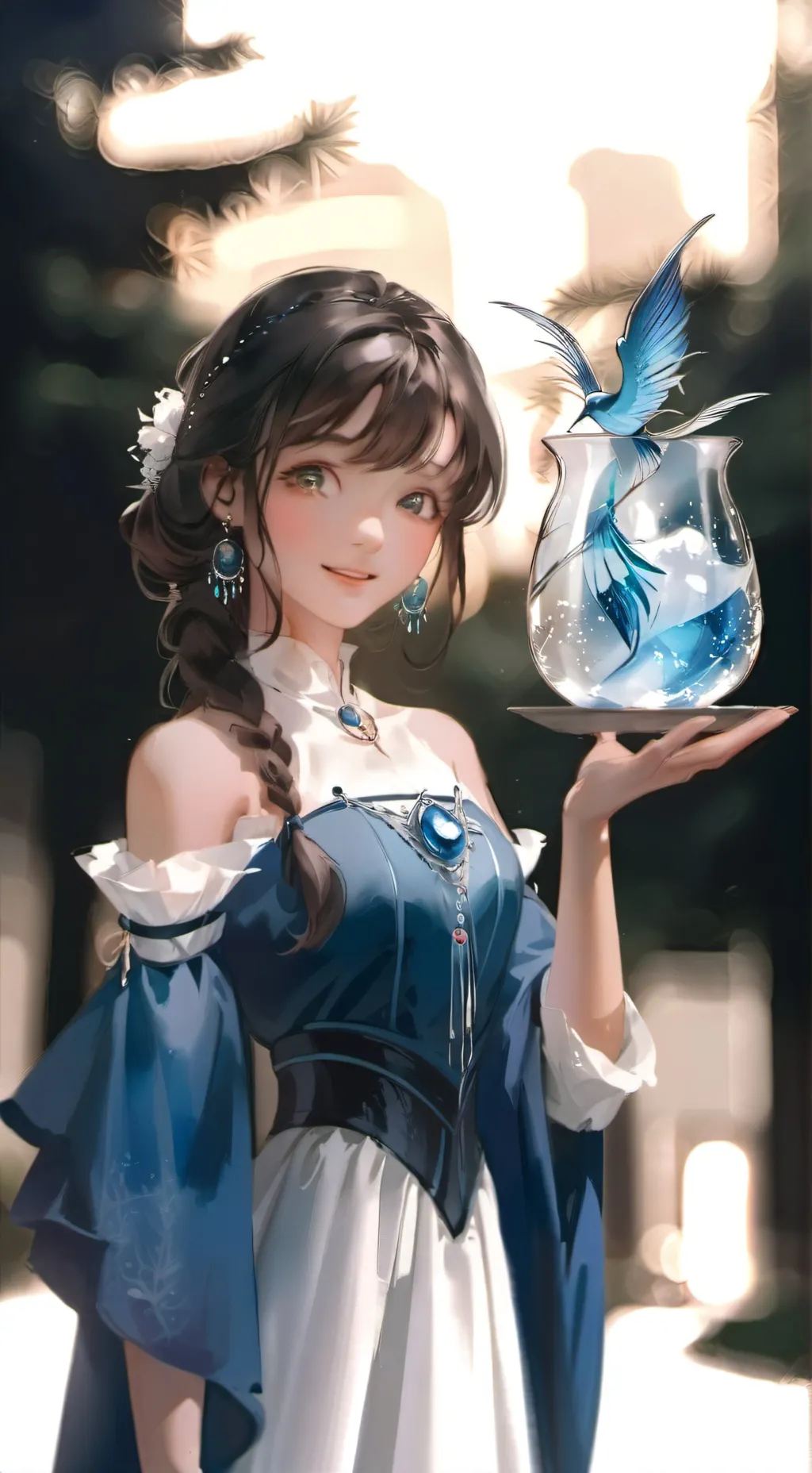 ai character: Eye color background