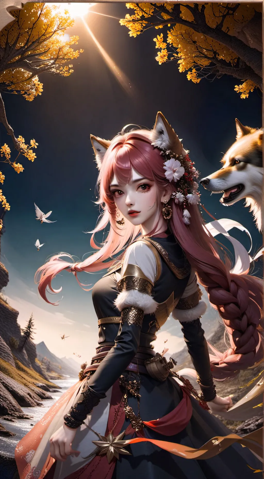 ai character: bianca wolf background