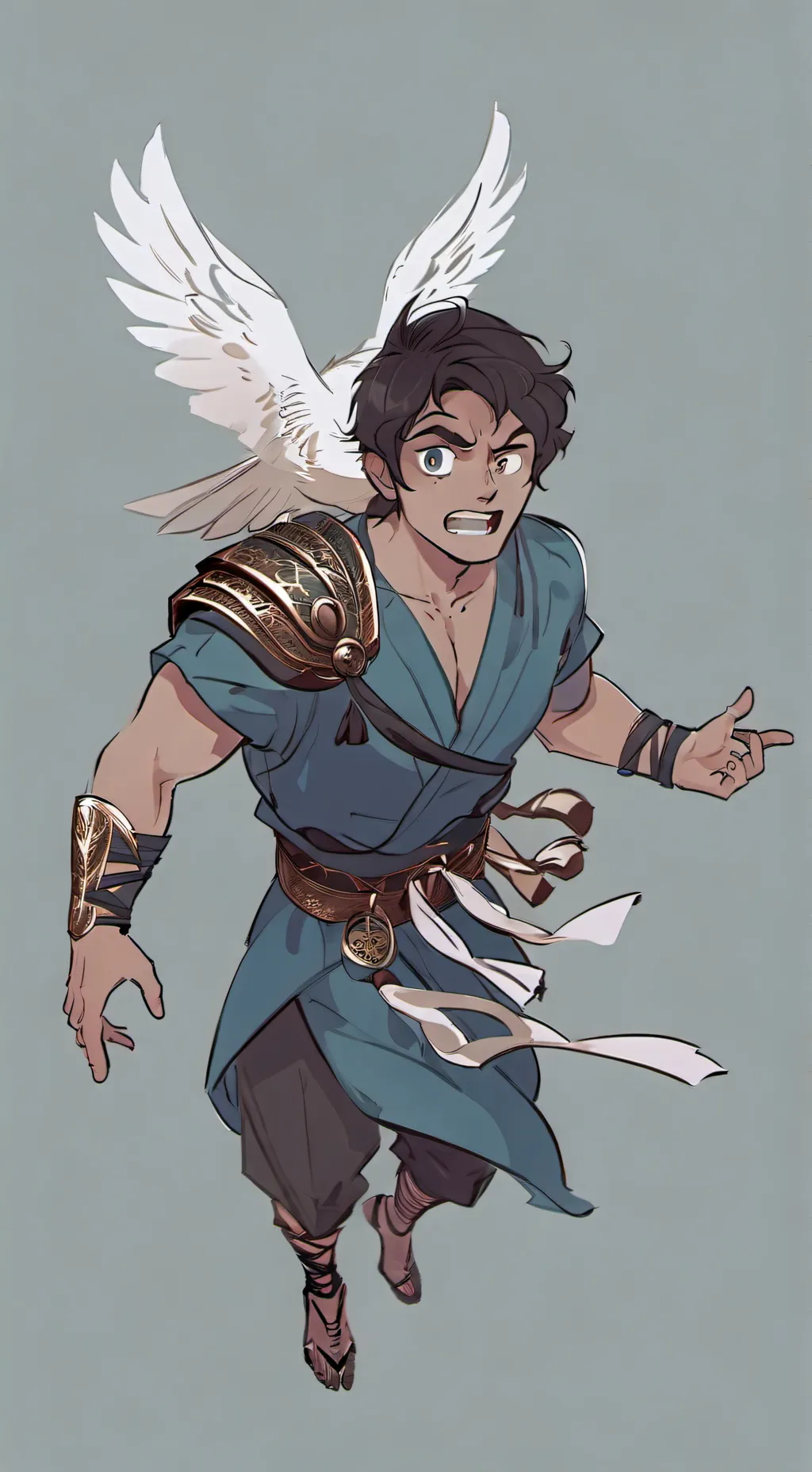 ai character: Atenea y Odiseo  background