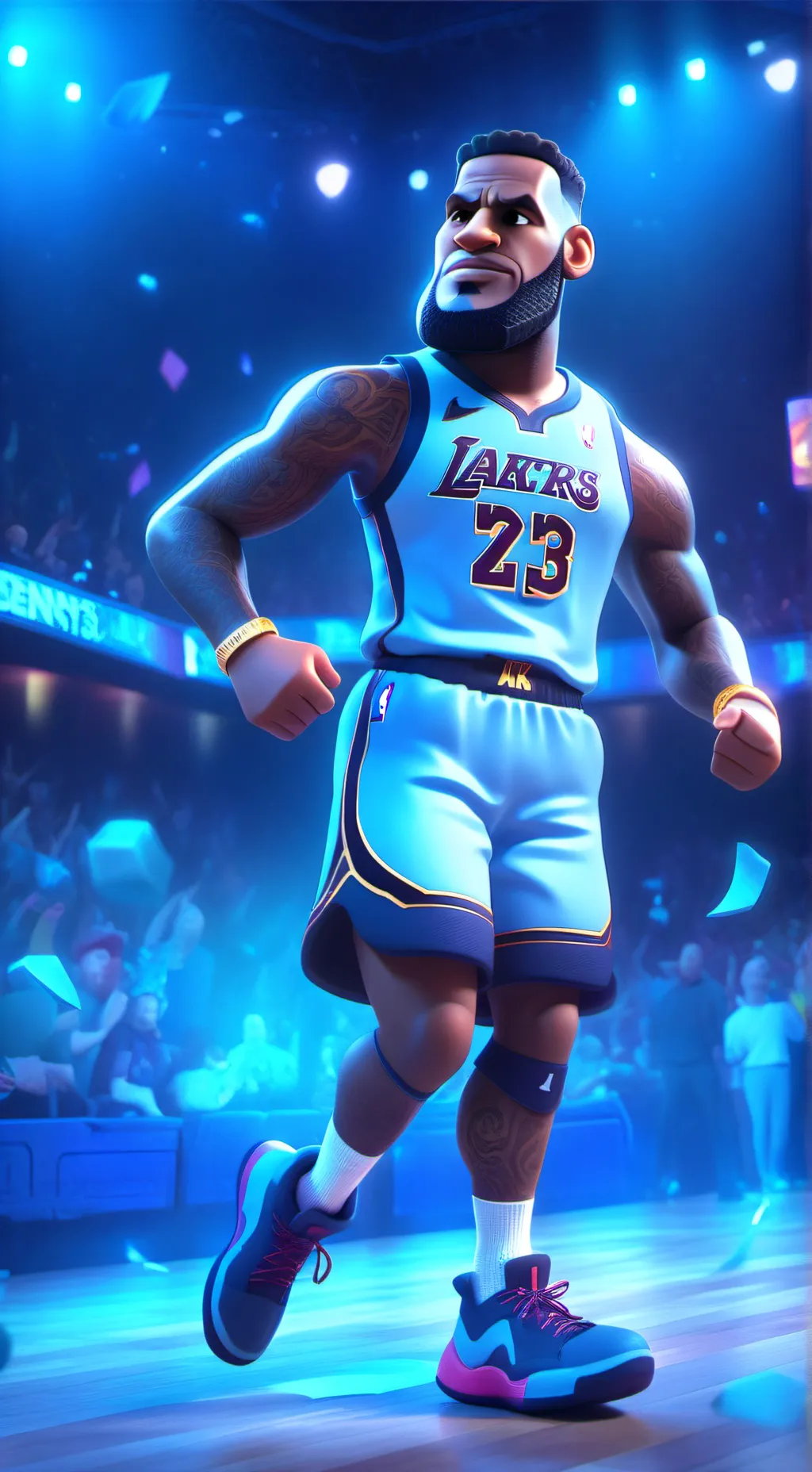 ai character: Lebron James  background