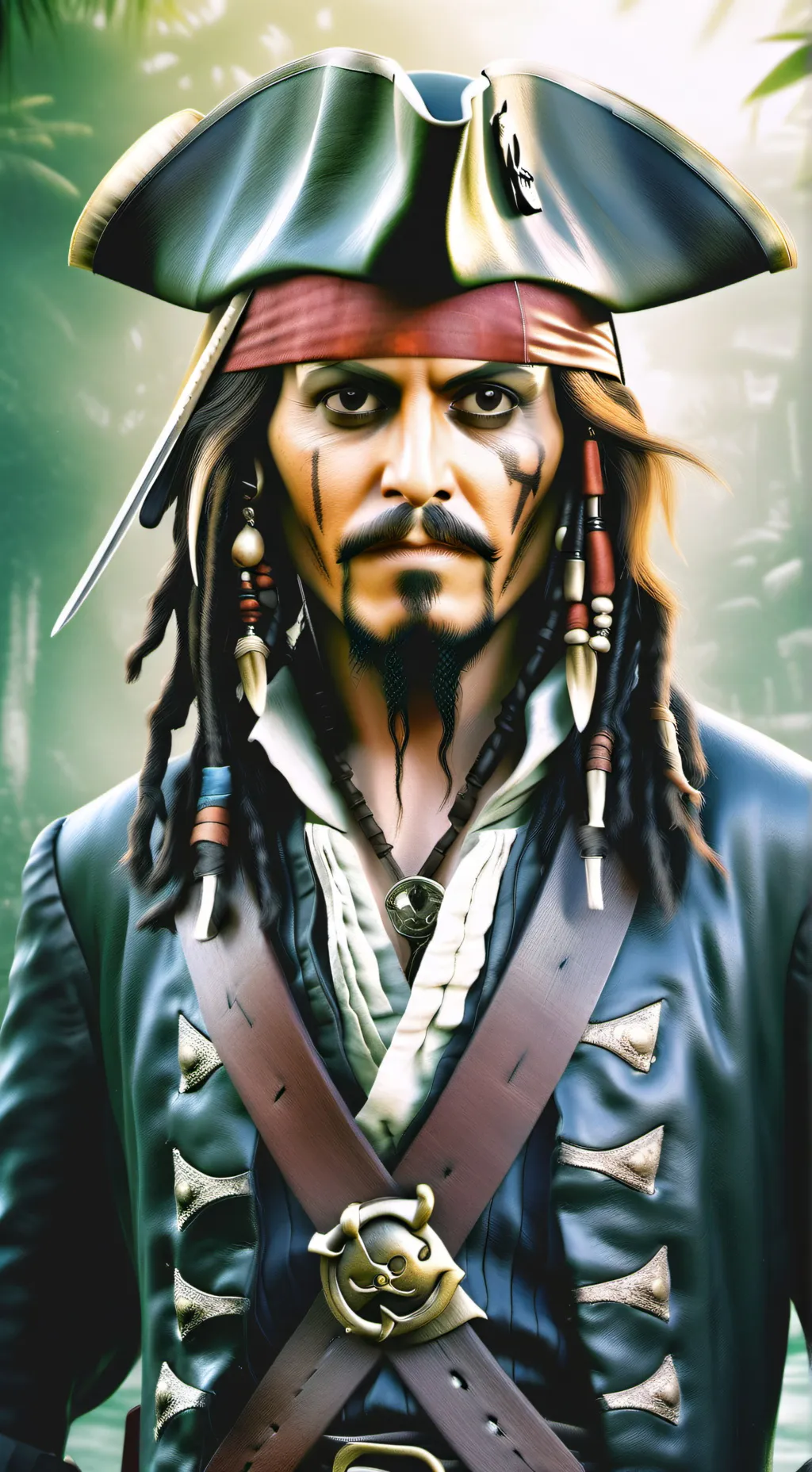 ai character: Capt Jack Sparrow  background