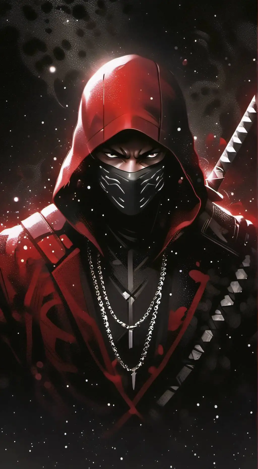 ai character: Ninja sangriento  background