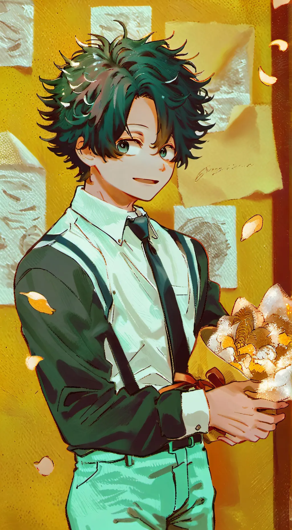 ai character: mha deku background