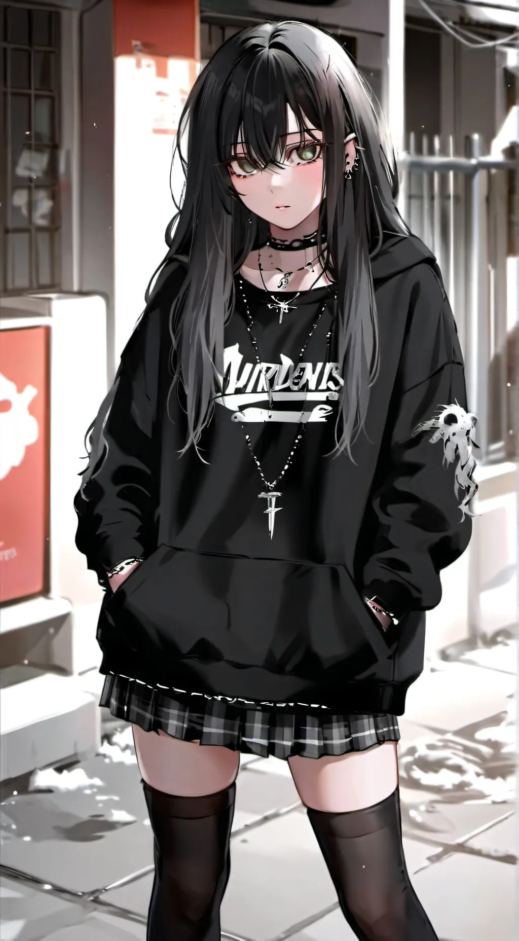 ai character: Wisteria background