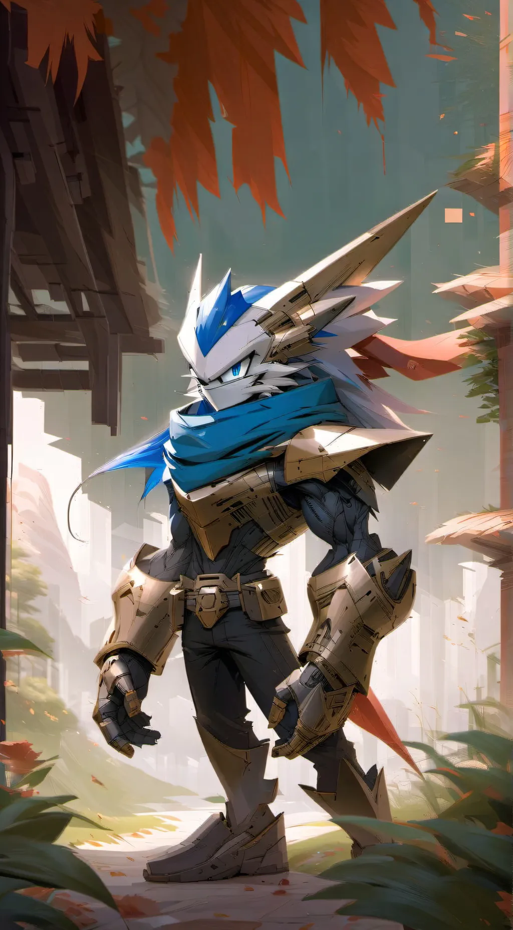 ai character: BLUE BOOSTER  background