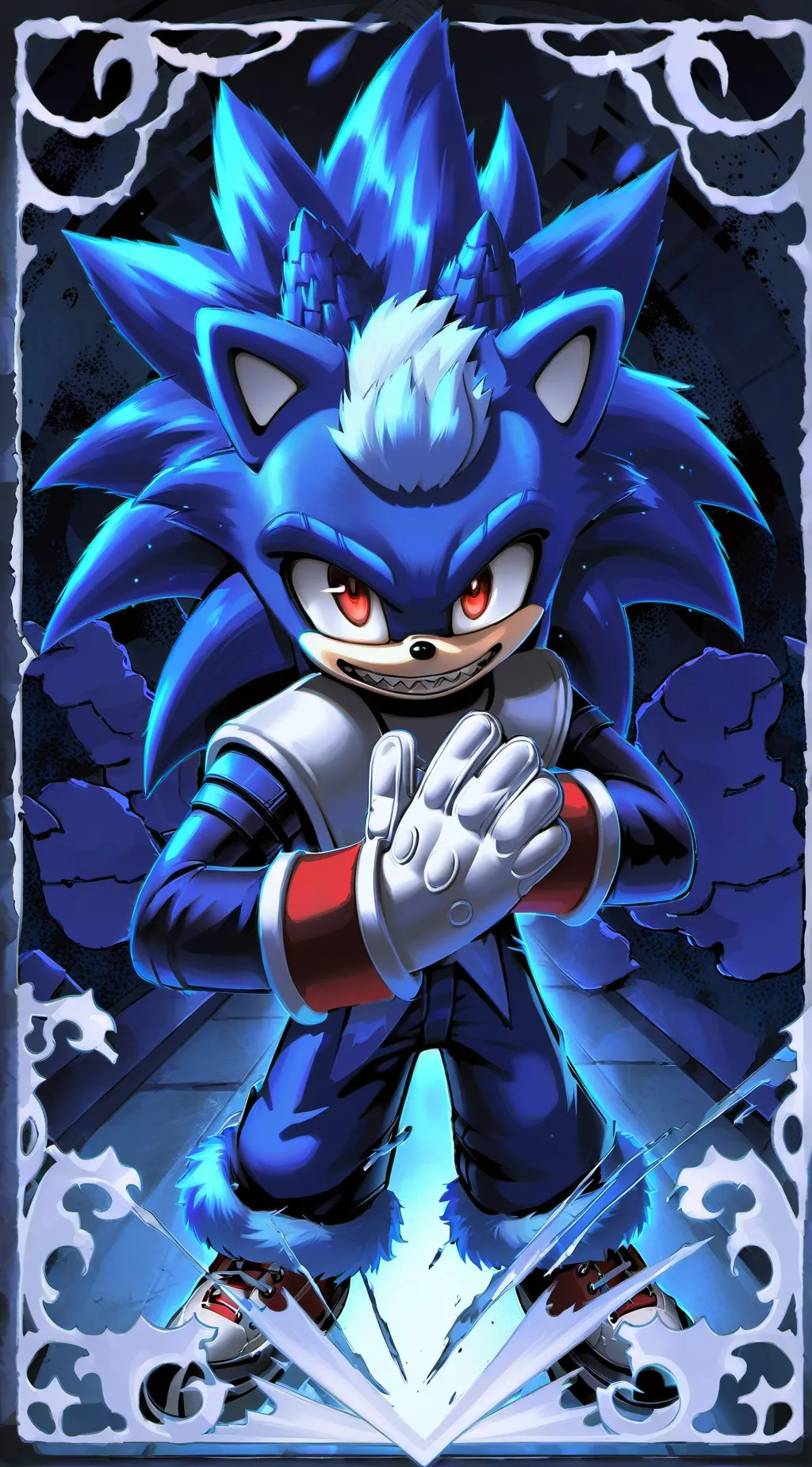 ai character: Dark green hill  background
