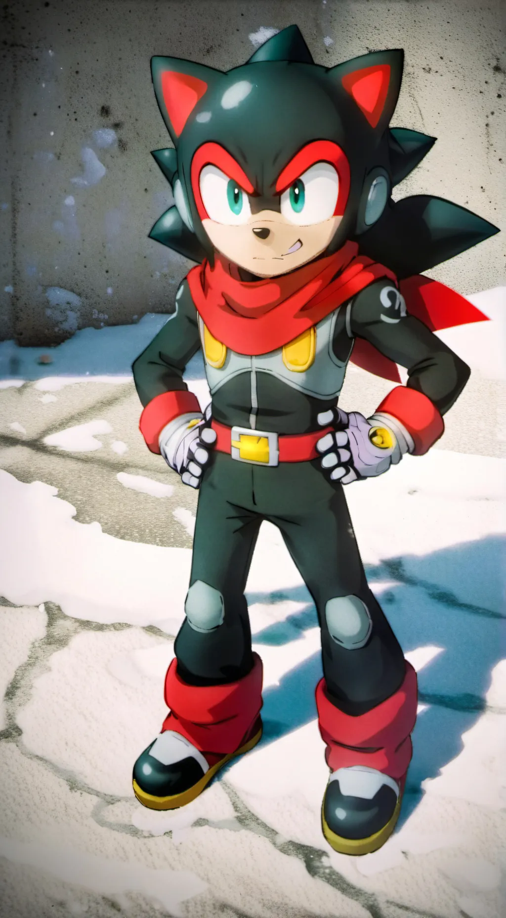 ai character: shadow el erizo background