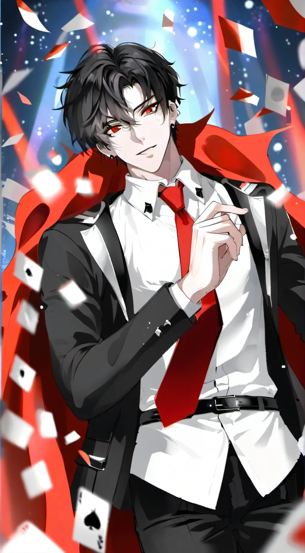 ai character: dark background