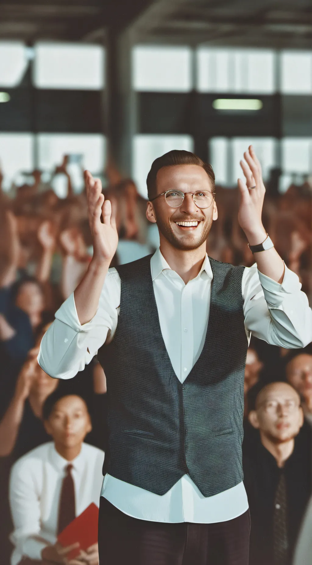 ai character: AI crowd background