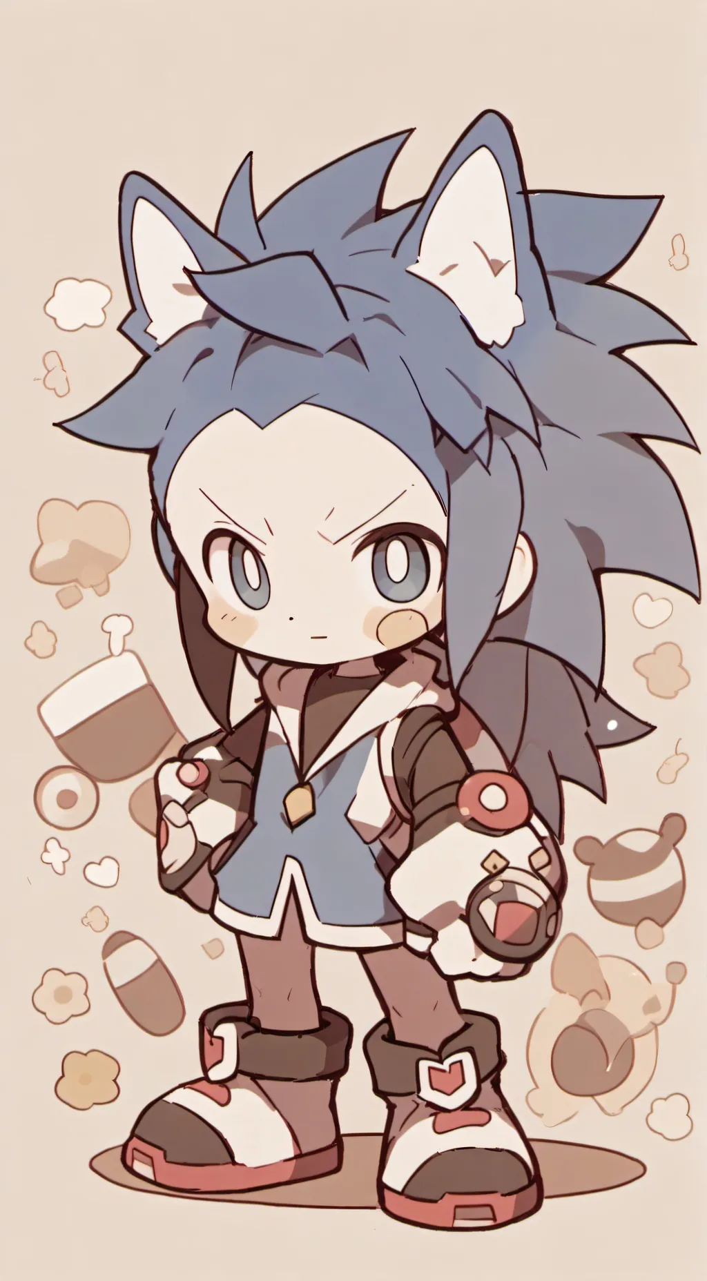 ai character: Sonic the Sprunki  background