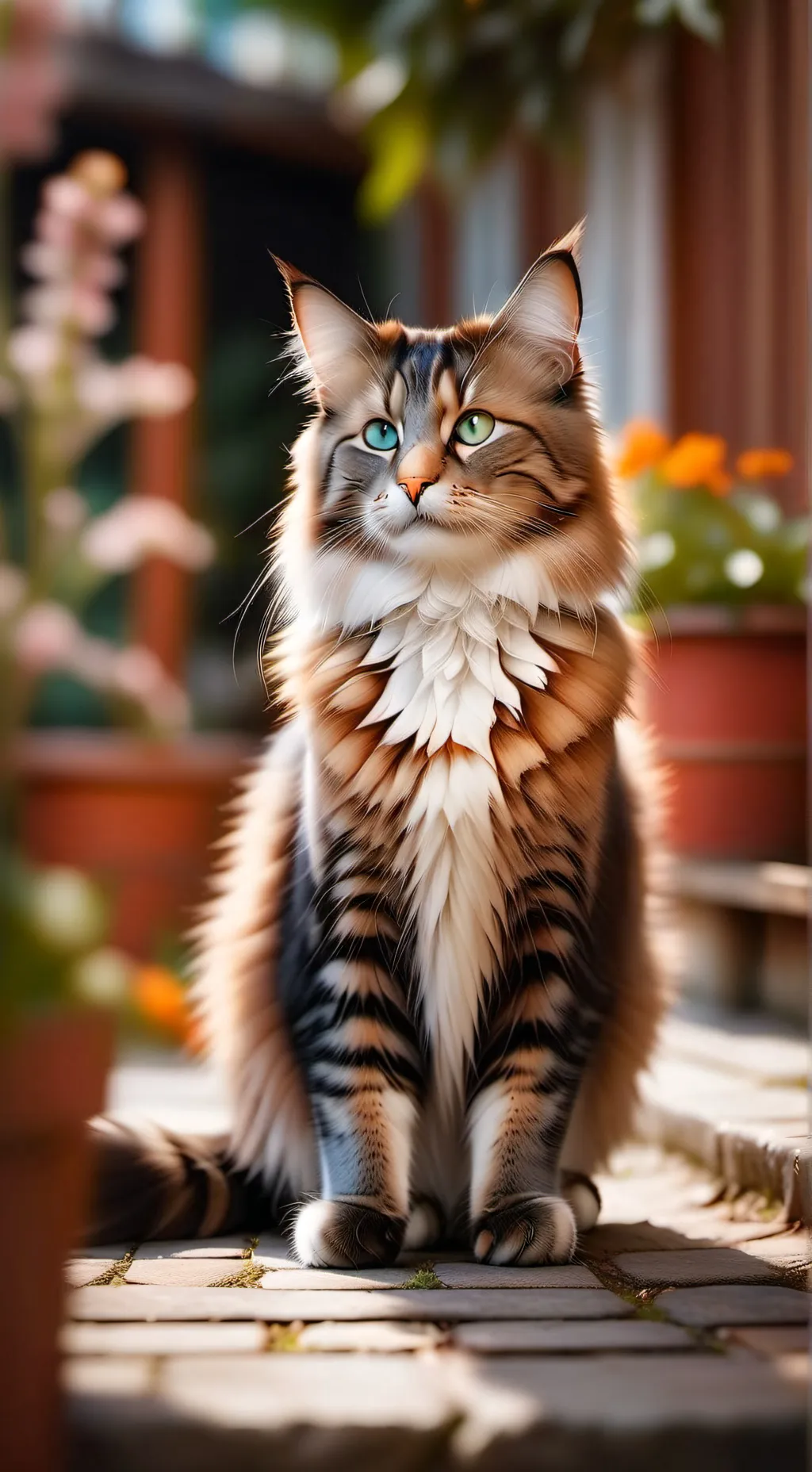 ai character: a normal cat background
