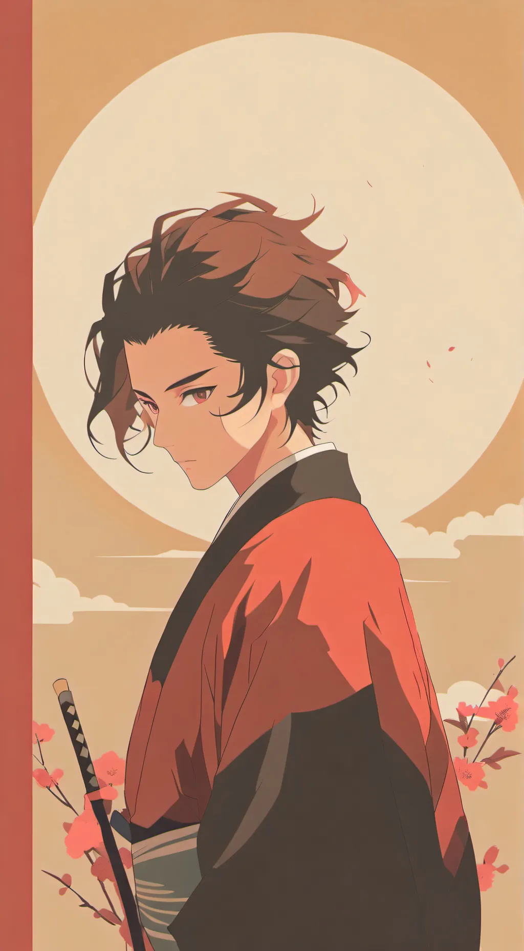 ai character: Tanjiro kamado background