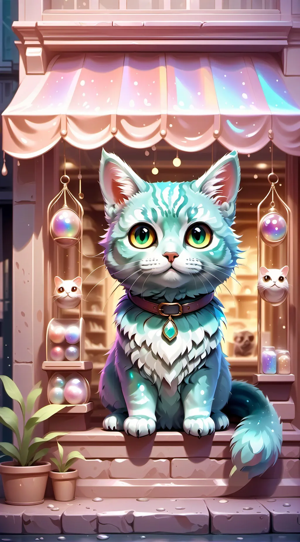ai character: Pet store background