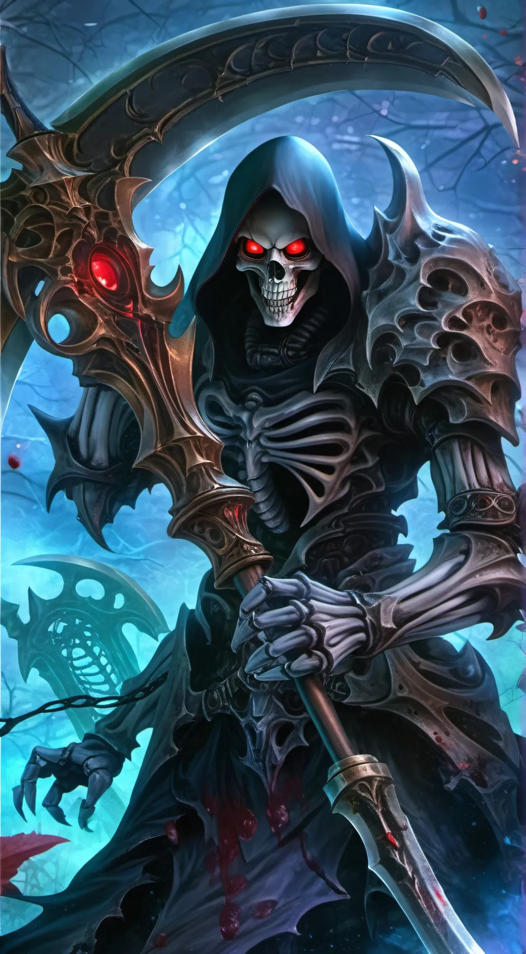 ai character: DEATH background