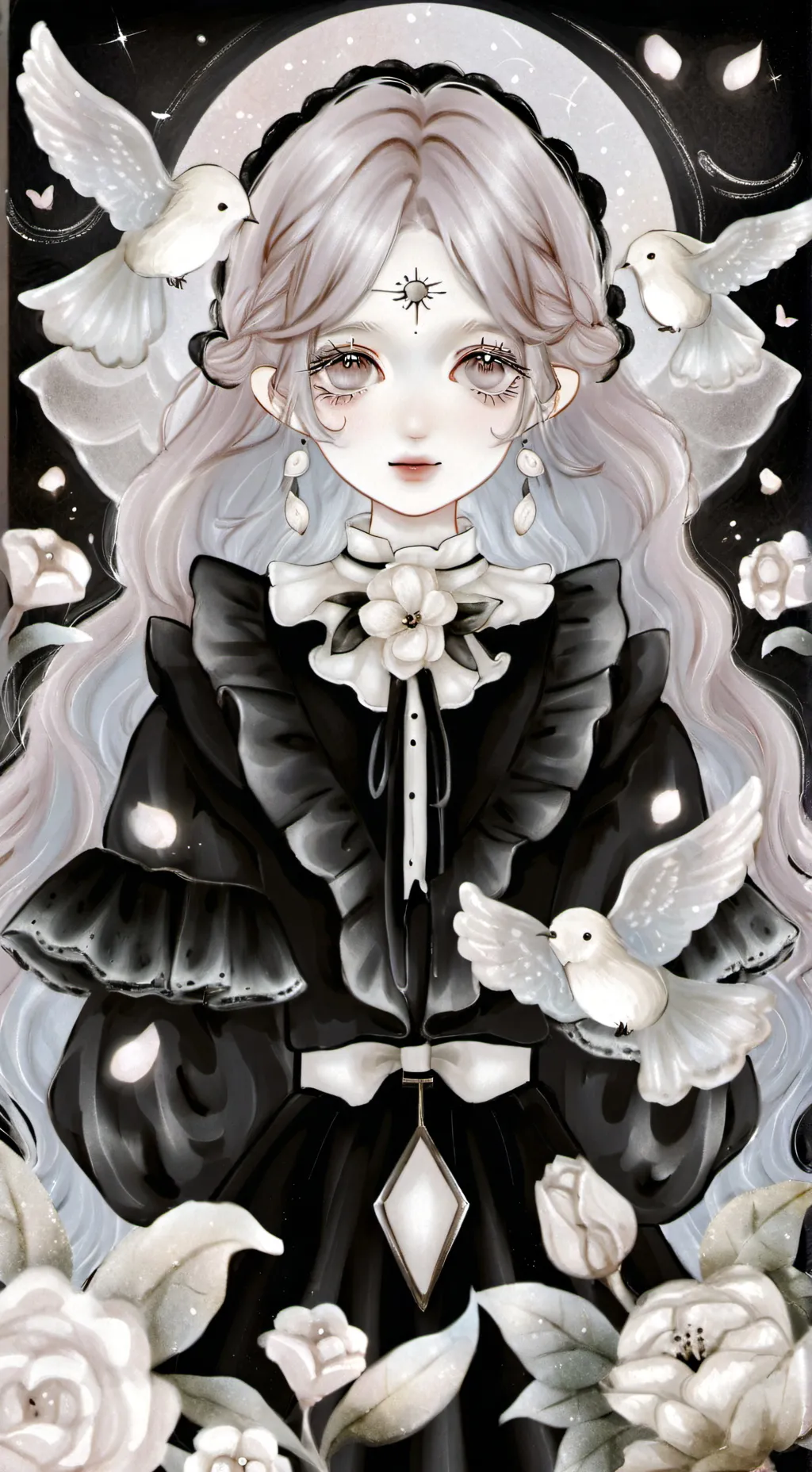 ai character: navi x Santi  background