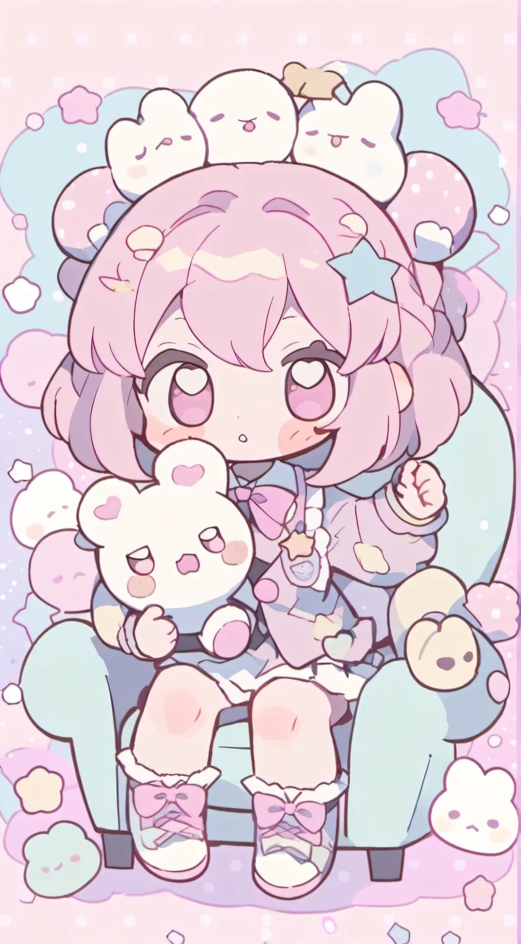 ai character: Mika 🥕🍉🍇 background