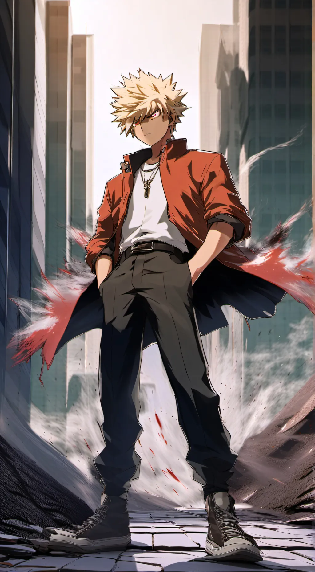 ai character: Bakugo fight Deku  background