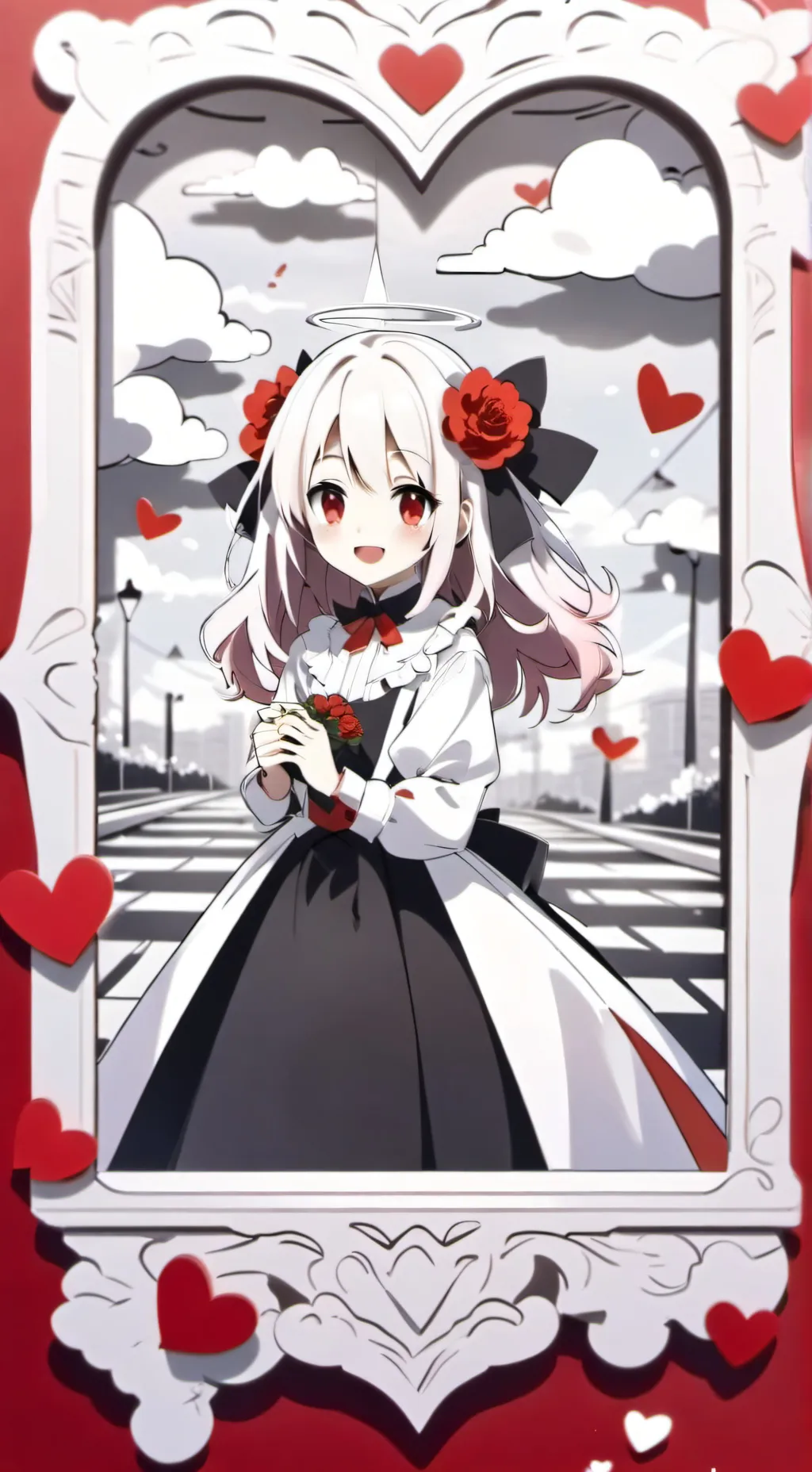 ai character: valentines day! background