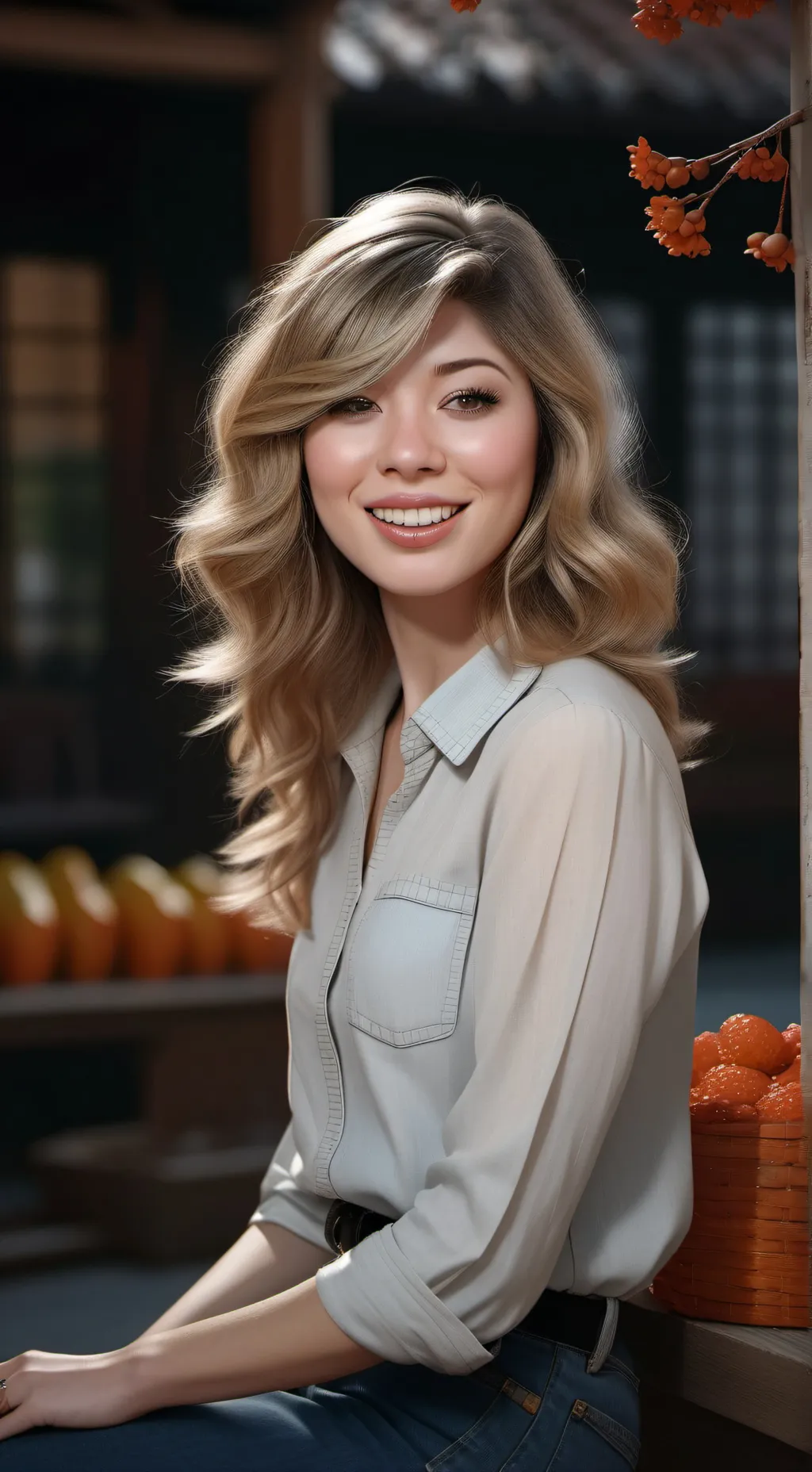 ai character: Jennette McCurdy background