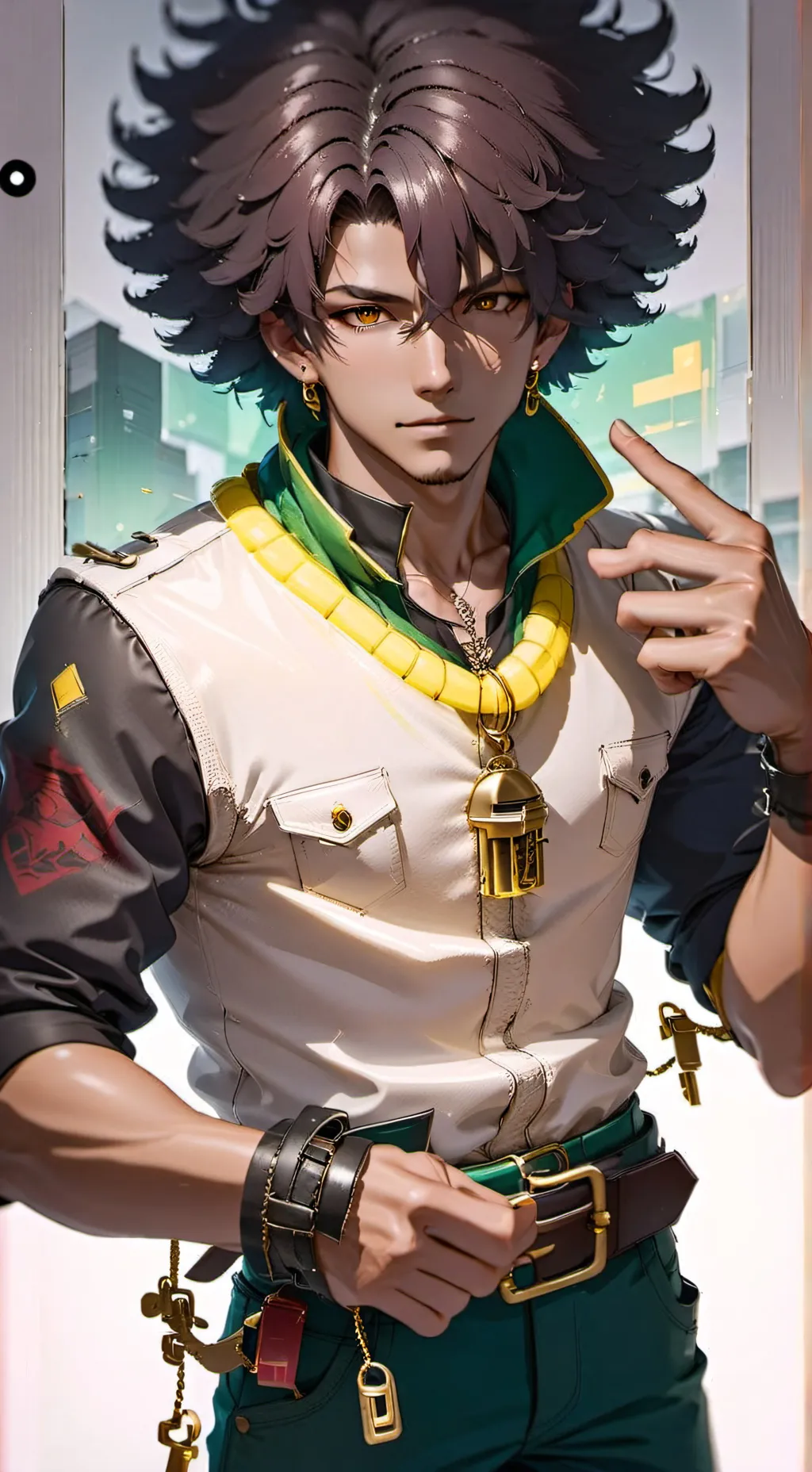 ai character: rock lock background