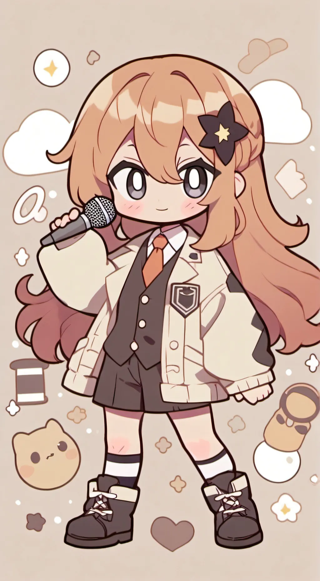 ai character: ginger background