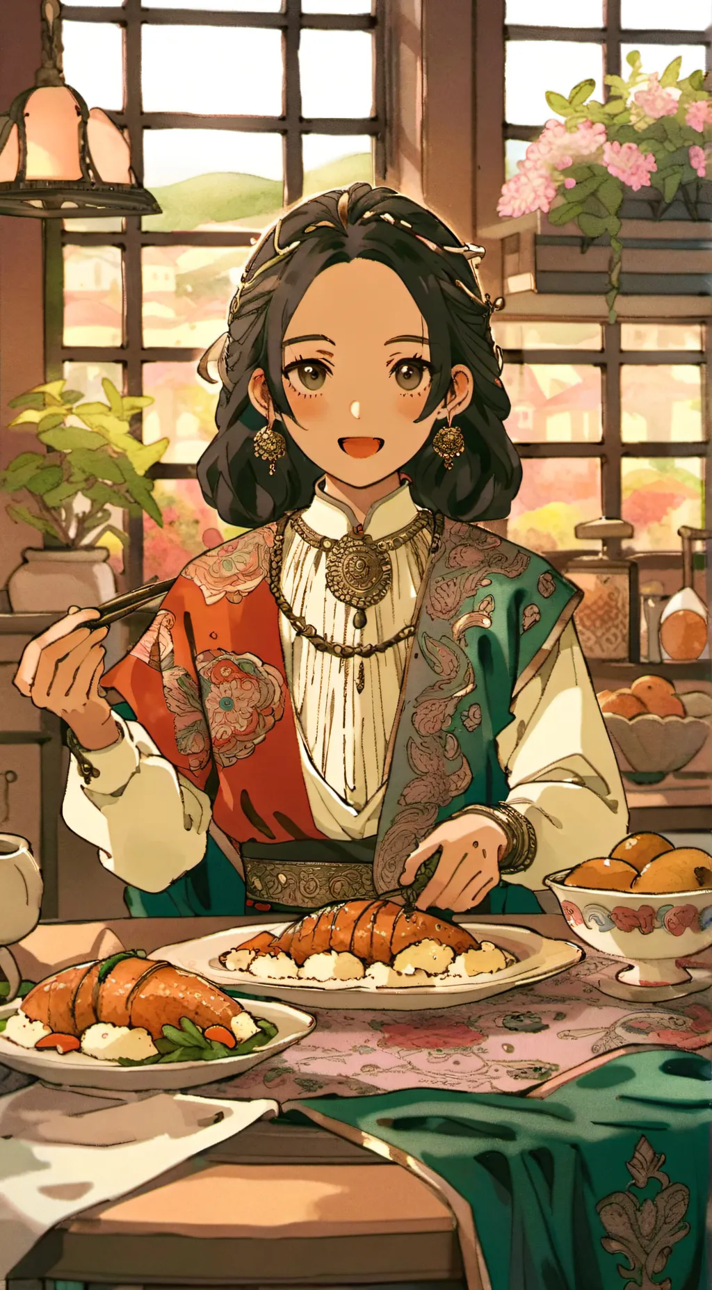 ai character: 😀 background