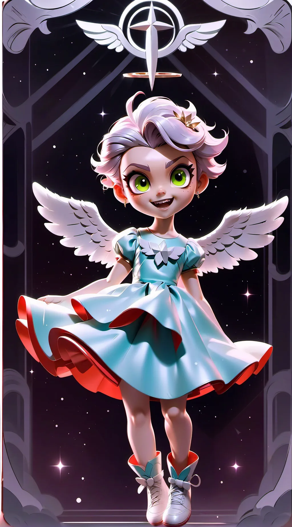 ai character: Angel anshss  background