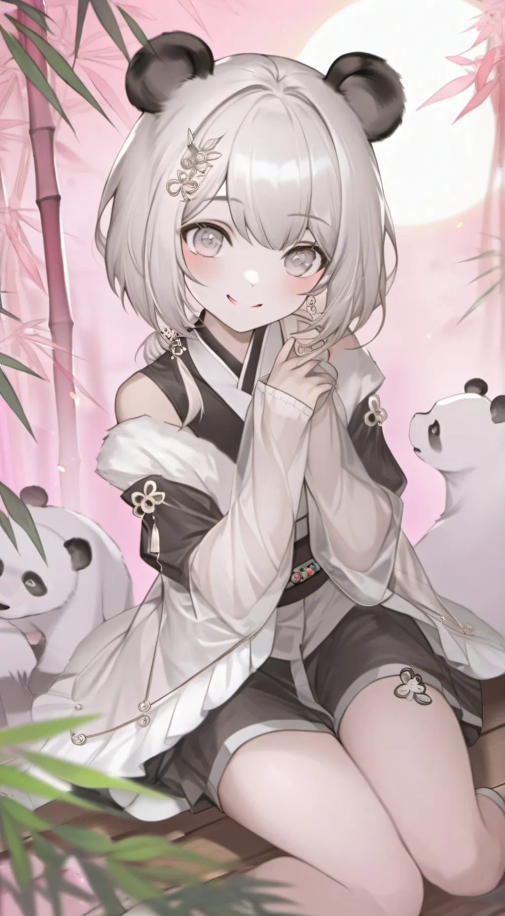 ai character: Panda Spirit Furry background
