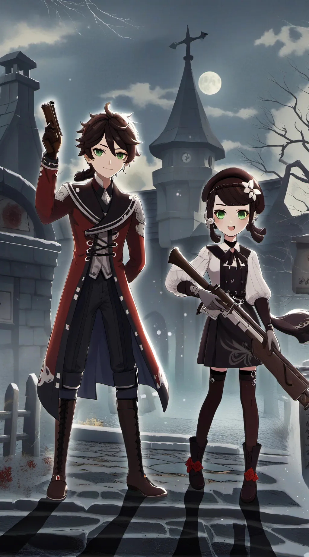 ai character: Dandys world ANGST background