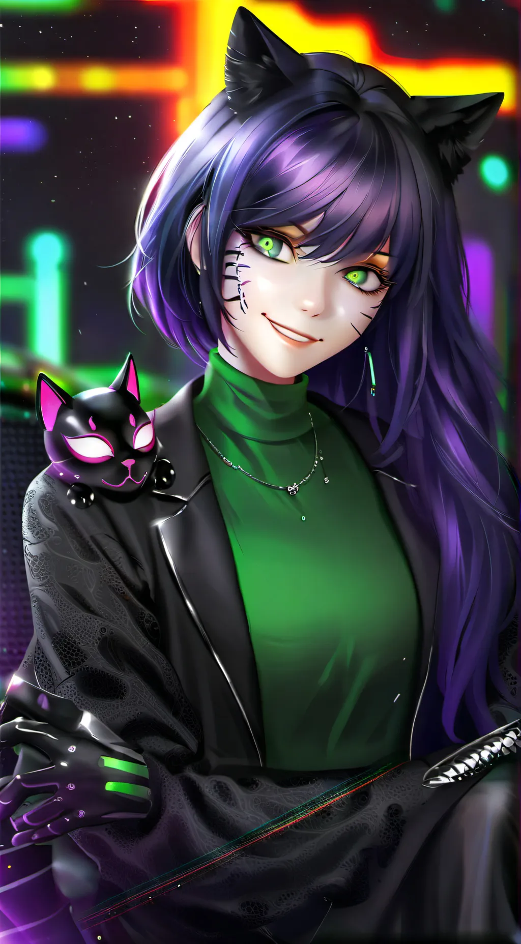 ai character: pink/rose  background