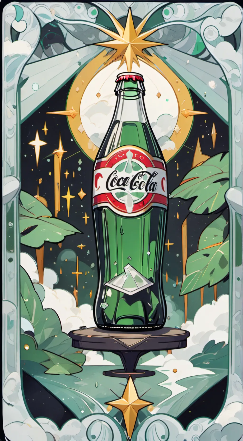 ai character: Coca-Cola  background