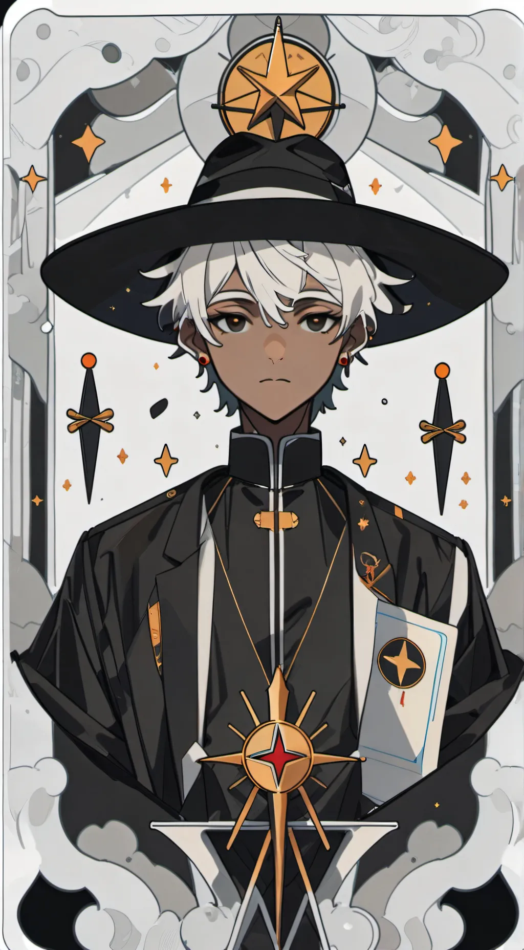 ai character: black background