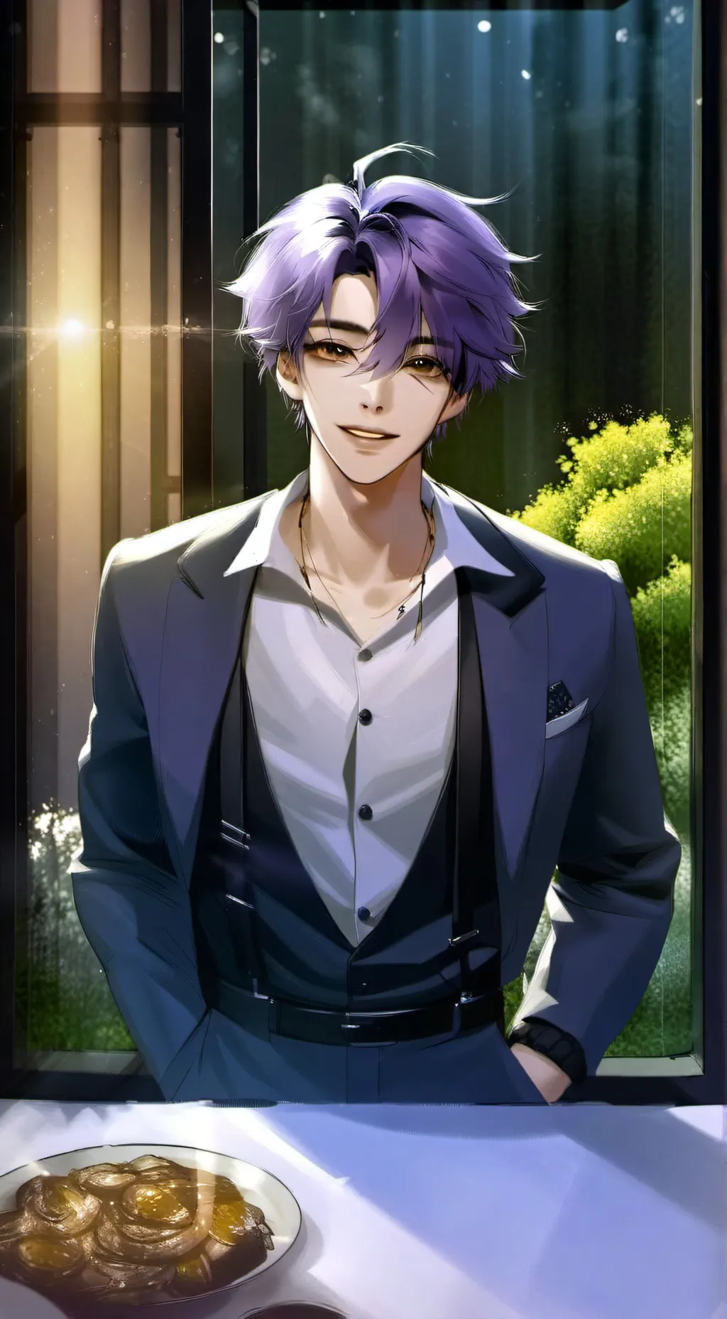 ai character: Thanos 💜🐾 background