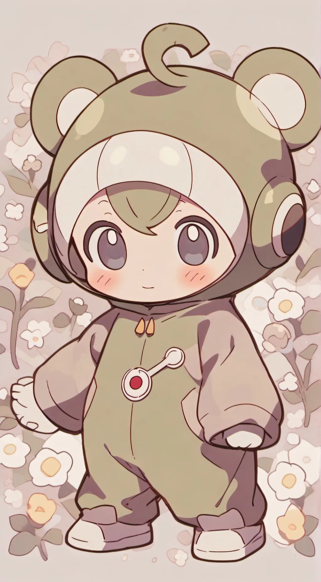 ai character: dipsy teletubbies  background