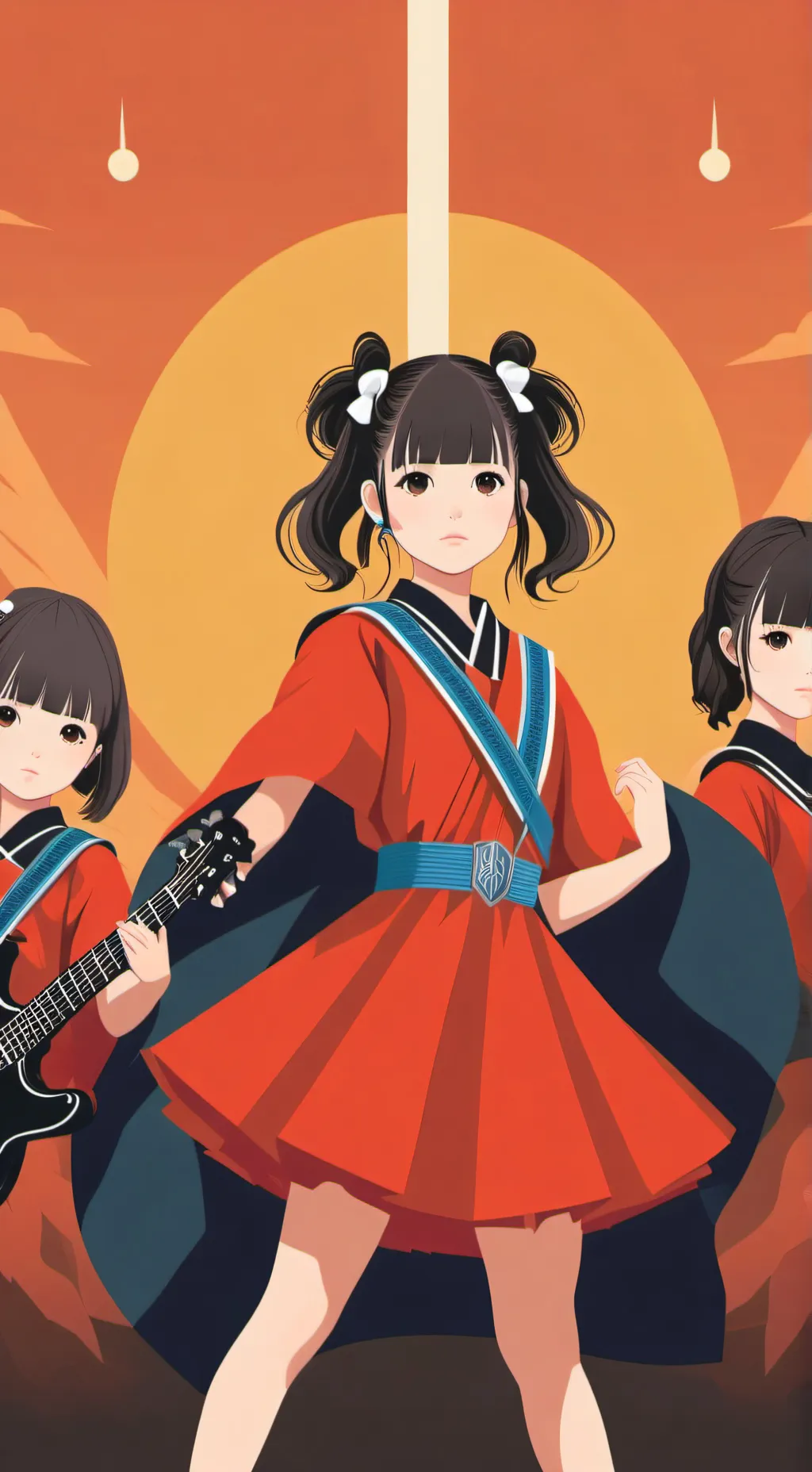 ai character: babymetal  background