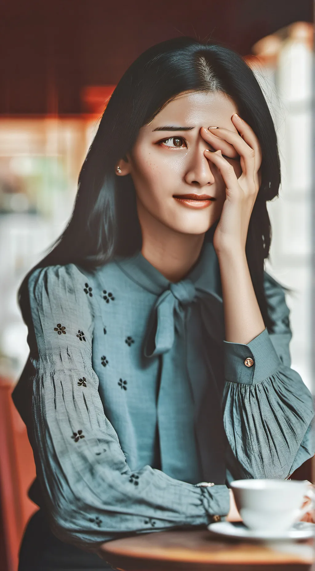 ai character: Coral background