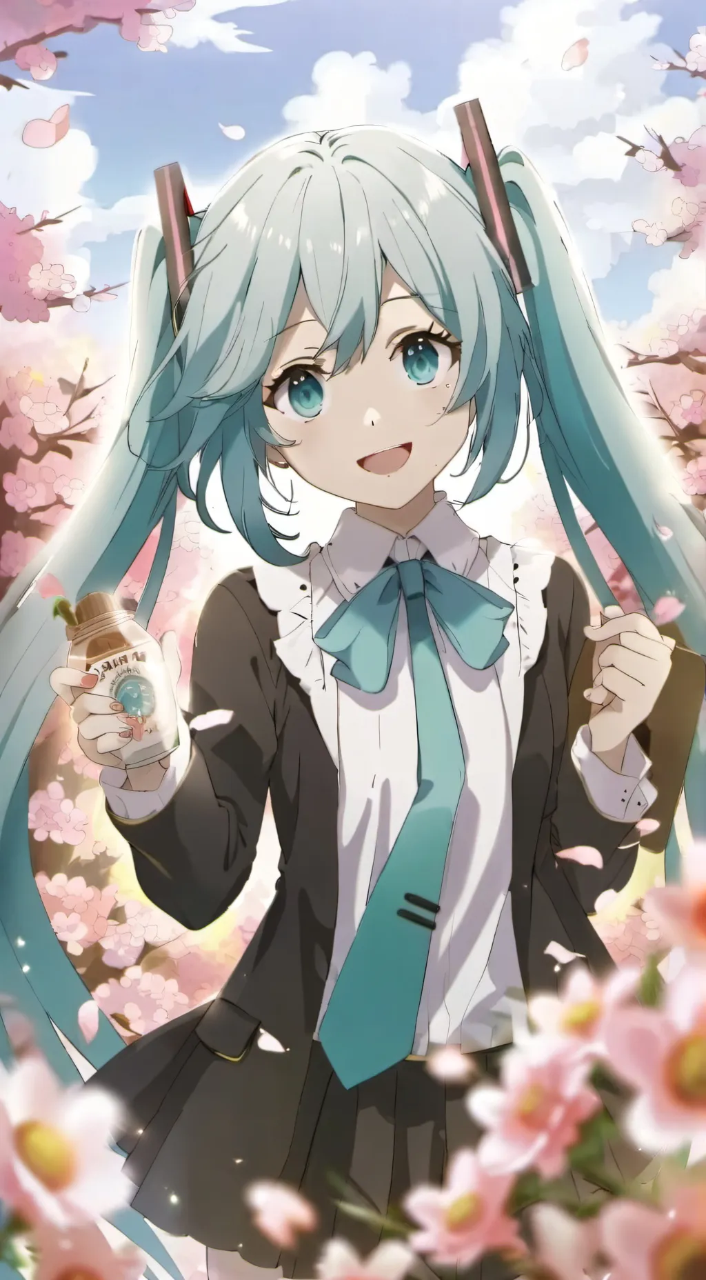 ai character: Hatsune Miku  background