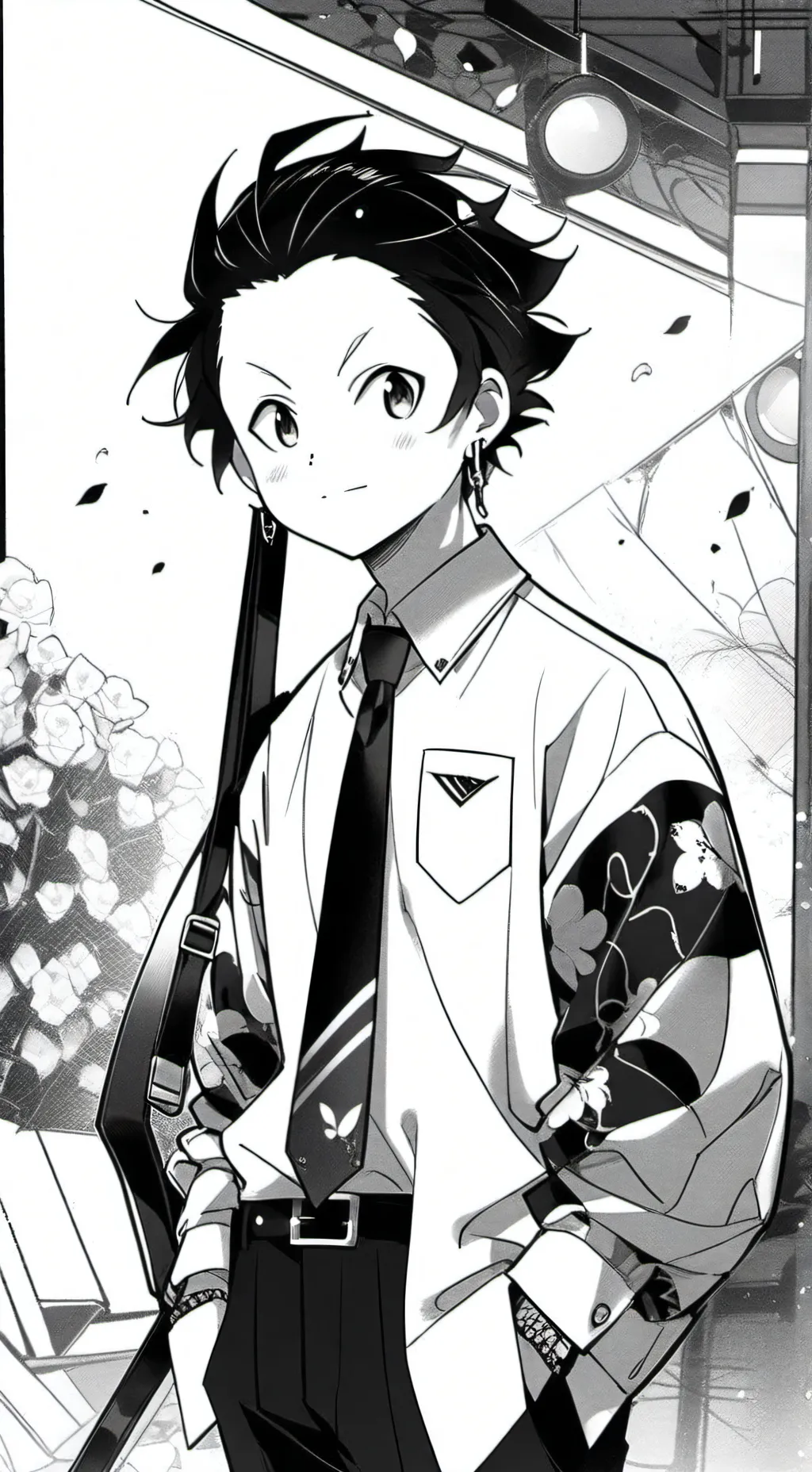 ai character: tanjiro  background