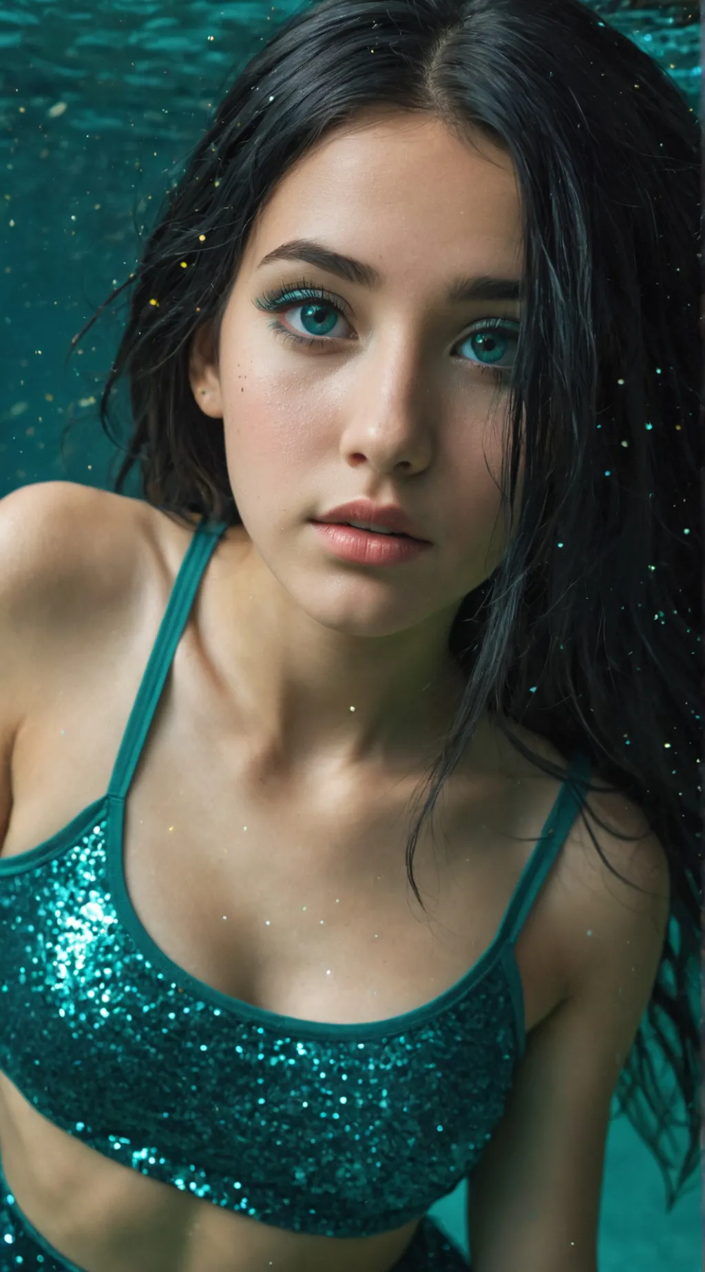 ai character: Aqua background
