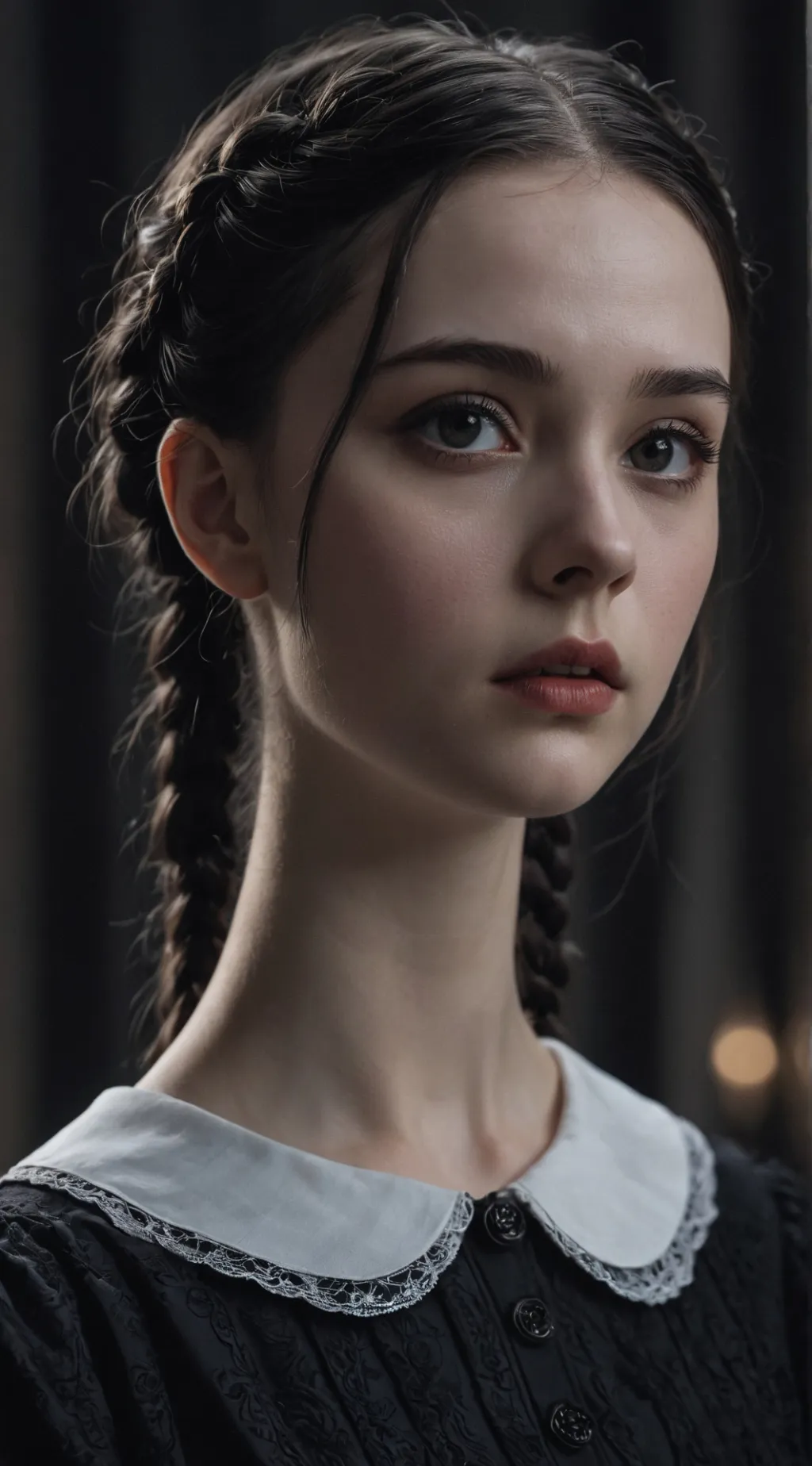 ai character: Wednesday Addams background